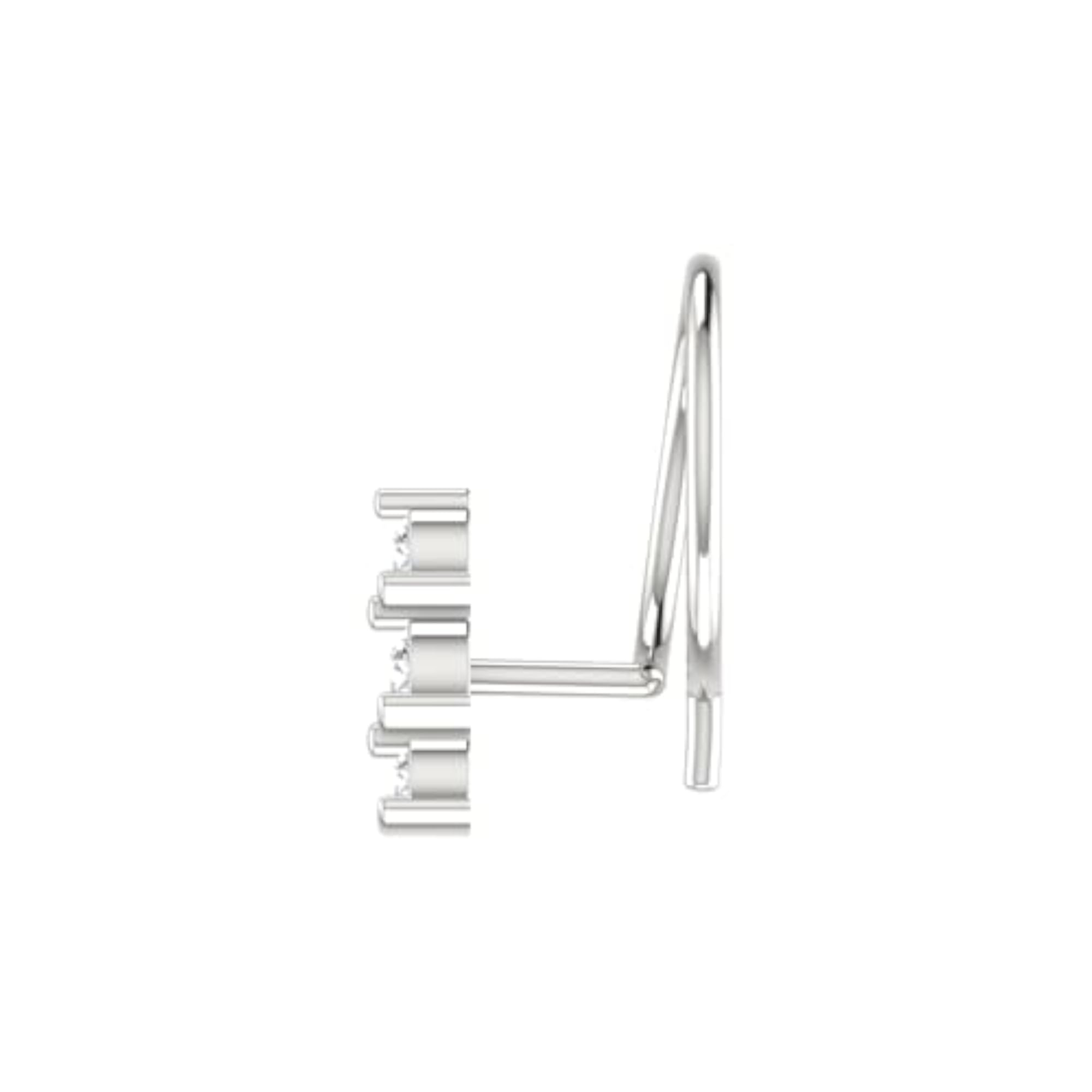 Women's 14Kt White Gold Stud Nosering, Classic